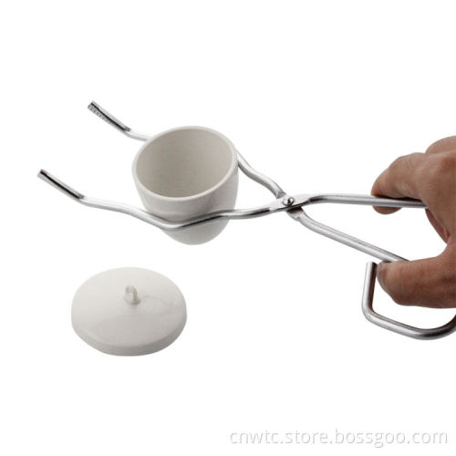 Stainless Steel Crucible Tongs for Chemical Handling and Laboratory Use